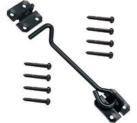Bulk Hardware BH00015 Crochet de cabane de 150 mm Noir Verni