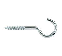 Bulk Hardware BH00113 Paquet de 12 Crochet à vis en Acier plaqué au Zinc de 80 mm