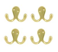 Bulk Hardware BH00128 Paquet de 4 Patères double Electro-Laiton