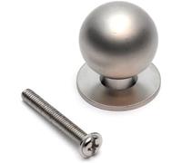 Bulk Hardware BH00827 Paquet de 2 Boutons de porte rond 25 mm Nickel Mat