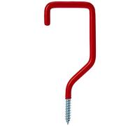 Crochet GENERIQUE Bulk Hardware Lot De 4 Crochets Recouverts De Plastique Rouge