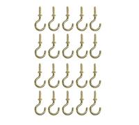 Bulk Hardware BH01114 Crochets à vis électro-Laiton, 19 mm, Set de 20 Pièces