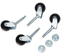 Bulk Hardware BH01550 Roulettes simples / fixation par tige, 30 mm, Set de 4 Pièces