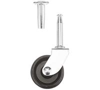 Bulk Hardware BH01563 Roulettes simples / fixation par tige, 40 mm, Set de 4 Pièces