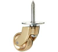 Bulk Hardware BH01574 Roue pivotante à visser laiton