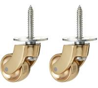 Bulk Hardware BH01574 Roue pivotante à visser laiton (Lot de 2)