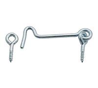 Bulk Hardware BH01744 Crochet/œil de porte plaqués au zinc brillant, 75 mm, Set de 4 Pièces