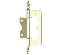 Bulk Hardware BH01771 Charnière affleurante Electro-Laiton, 63 mm, Set de 2 Pièces