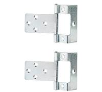 Bulk Hardware BH01811 Charnière affleurante coudée, 50 x 16 mm, Set de 2 Pièces