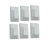 Bulk Hardware BH01925 Petit crochet adhésif rectangulaire, Set de 6 Pièces