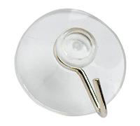 Bulk Hardware BH02006 Paquet de 10 Crochets à ventouse Plastique 50 mm Transparent