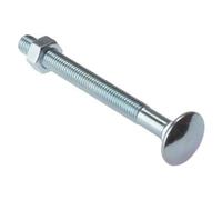 Bulk Hardware BH02154 Boulon de carrosserie / écrou plaqué au zinc, Set de 2 Pièces