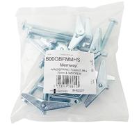 Bulk Hardware BH02227 Paquet de 10 Chevilles à ressort avec ailettes/vis d'assemblage M6 x 75 mm