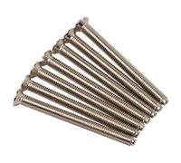 Bulk Hardware BH02229 Vis pour prise électrique plaquée au zinc brillant, Set de 10 Pièces