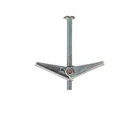 Bulk Hardware BH02498 Paquet de 10 Chevilles à ressort/Ailettes avec vis d'assemblage M6 x 50 mm