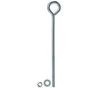Bulk Hardware BH02816 Paquet de 2 Boulons à œil M8 x 200 mm avec écrou/rondelle