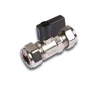Bulk Hardware BH02901 Robinet d'isolement avec poignée Chrome 15 mm