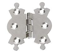 Bulk Hardware BH02995 Charnière papillon plaquée au zinc brillant, 40 mm, Set de 2 Pièces