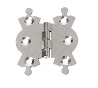 Bulk Hardware BH02996 Charnière papillon plaquée au zinc brillant, 50 mm, Set de 2 Pièces