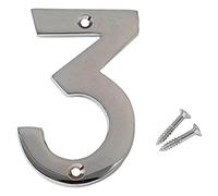 Bulk Hardware BH03002 Chiffre n° 0 Laiton massif/Chrome, 50 mm