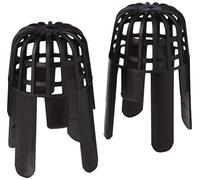 Bulk Hardware BH03114 Paquet de 2 Protections de gouttière/sortie Noir