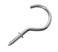 Bulk Hardware BH03140 Crochet à vis Chromé, 19 mm, Set de 20 Pièces