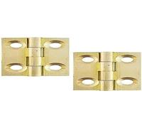 Bulk Hardware BH03469 Charnière brillante en Acier plaqué au zinc, 100 mm, Set de 2 Pièces
