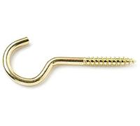 Bulk Hardware BH03578 Vis à crochet en Acier Laiton, 80 mm, Set de 4 Pièces