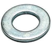 Bulk Hardware BH03675 Rondelle plate en Acier plaqué au zinc brillant M5, Set de 100 Pièces