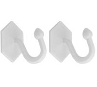 Bulk Hardware BH03774 Embrasse de Rideau adhésif Chromé, 35 x 35 x 40 mm, Set de 2 Pièces (Lot de 2)