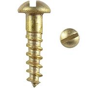 Bulk Hardware BH03780 Vis à tête ronde / fente en Laiton massif, Set de 10 Pièces