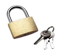 Bulk Hardware BH03906 Cadenas à clés identiques en Laiton massif, Verrou, 40 mm, Set de 4 Pièces