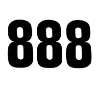 Bulk Hardware BH04032 Chiffre de 8 vinyle adhésif, 75 mm, Set de 4 Pièces