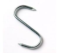 Bulk Hardware BH04078 BZP Crochet de boucher pointu Acier, 75 mm, Set de 6 Pièces