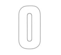 Bulk Hardware BH04095 Chiffre adhésif en Vinyle n° 0, 75 mm, Set de 4 Pièces