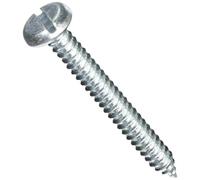 Bulk Hardware BH04313 Vis auto taraudeuse à tête cylindrique/fente plaquée au zinc brillant, 8 x 2 mm, Set de 10 Pièces