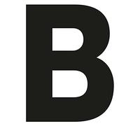 Bulk Hardware BH04439 Lettre B adhésive en Vinyle, 50 mm, Set de 4 Pièces