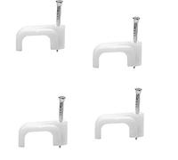 Bulk Hardware BH04441 Clips de câble pour câble coaxial Shotgun, 10 mm, Set de 100 Pièces