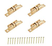 Bulk Hardware BH04774 Lot de 4 loqueteaux à billes doubles en laiton massif Blanc 42 mm