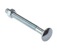 Bulk Hardware bh04830 Carriage Boulon et écrou ZP M8 x 75 mm - Argent (Lot de 10)