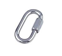 Bulk Hardware bh04987 Maillon rapide Mousqueton, En Acier Inoxydable De Qualité Marine 316 M6 - Argent, Lot de 2