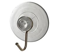 Bulk Hardware Bh05530 Crochets à ventouse Transparent avec crochet en métal 50 mm, lot de 5 pièces