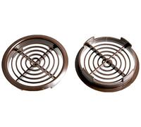 Bulk Hardware Bh05534 Soffite Push-in aération Grilles d'aération, 75 mm (7,6 cm) Marron, Lot de 2 pièces