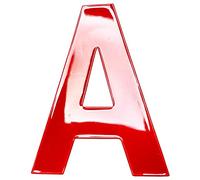 Bulk Hardware Bh05624 75 mm (7,6 cm) haute visibilité réfléchissant auto-adhésif Pelable Plastique Lettre A - Rouge (lot de 2)