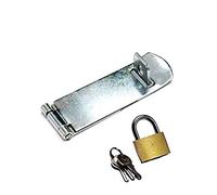 Bulk Hardware Bh05817 Loquet de sécurité/agrafe galvanisé avec cadenas en laiton, 100 mm (10,2 cm)