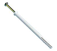 Bulk Hardware BH05917 Lot de 20 vis avec chevilles en nylon M6 70 mm, blanc, BH05919
