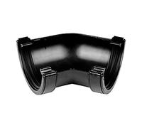 Bulk Hardware Bh05937 Demi Rond Gouttière Angle de 135 degrés, 112 mm (11,4 cm) - Noir