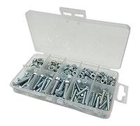 Bulk Hardware Bh06570 Assortiment BZP Tête hexagonale Boulons et écrous hexagonaux dans une mallette de transport 10 compartiments.
