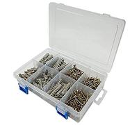 Bulk Hardware Bh06614 Assortiment de plaques de plâtre Poly-Toggle & BZP Vis à tête ronde en A 8 Compartiment sacoche de transport.
