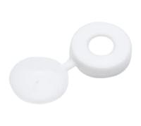Bulk Hardware Lot de 150 cache-vis avec chapeau pour vis No 6/8 Blanc